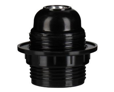 Lampunkanta ulkokierteellä E27 musta (141131) *