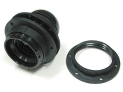 Varjostinrengas E27-kannoille musta