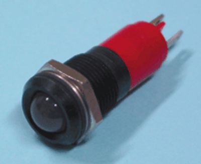 Led-kaluste 14mm musta/punainen IP67