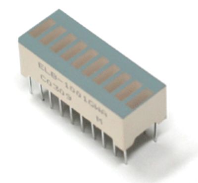 LED-pylväsnäyttö, 10 LEDiä, vihreä