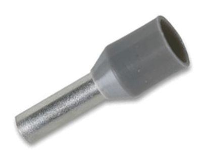 Eristetty pääteholkki 4,0mm²/10mm harmaa 100kpl/pkk