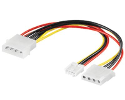 Virtahaaroituskaapeli 3,5"+5,25" levykeasemille 0,13m