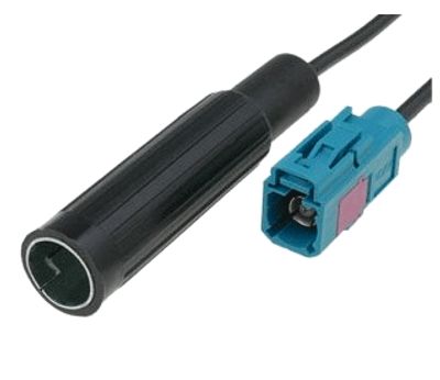 Antennisovitusjohto FAKRA-liitin naaras/DIN-autoantenniliitin naaras 0,2m