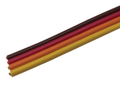 Lattakaapeli monivärinen 4-nap. 4x0,75mm² *