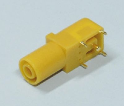 Turvabanaanihylsy piirilevylle 4mm keltainen