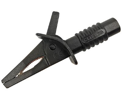 Hauenleukaliitin 4mm turvabanaaniliittimelle Cat II 1000V musta (FCR7940)