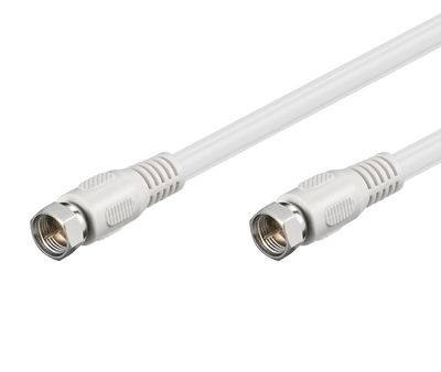 F-liitäntäkaapeli 75ohm valkoinen 0,5m