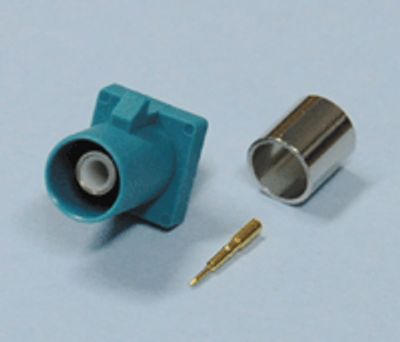 FAKRA-pistoke puristettava RG-174U (Z turkoosi)