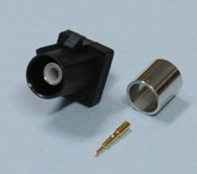 FAKRA-pistoke puristettava RG-174U (A musta)