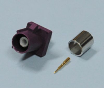 FAKRA-pistoke puristettava RG-174U (D violetti)