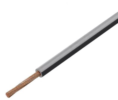 Kytkentäjohto 60Vdc 0,35mm² harmaa/musta 100m/rll