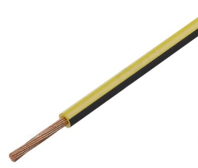 Kytkentäjohto 60Vdc 0,75mm² keltainen/musta 100m/rll