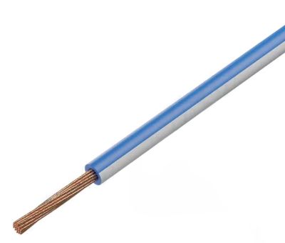 Kytkentäjohto 60Vdc 0,5mm² sininen/valkoinen 100m/rll