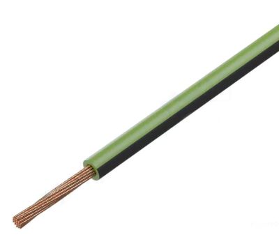 Kytkentäjohto 60Vdc 0,35mm² vihreä/musta 100m/rll