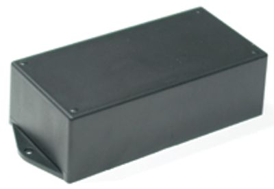 Muovikotelo kiinnityskulmilla 152x76x51mm musta