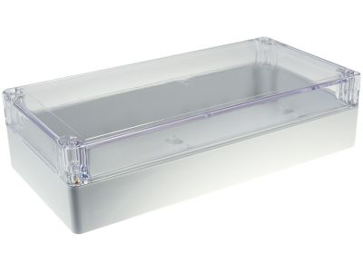 Muovikotelo 240x120x60mm harmaa/kirkas kansi IP65