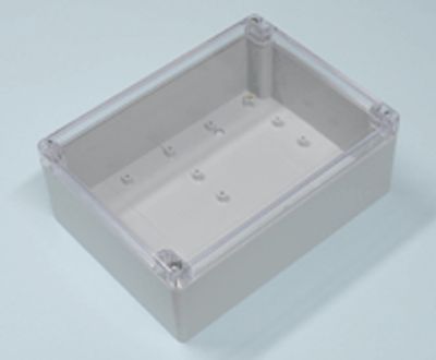 Muovikotelo 200x150x75mm harmaa/kirkas kansi IP65