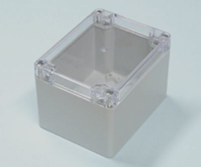 Muovikotelo 115x90x80mm harmaa/kirkas kansi IP65