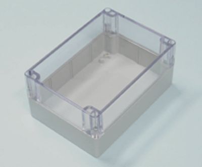 Muovikotelo 171x121x80mm harmaa/kirkas kansi IP65