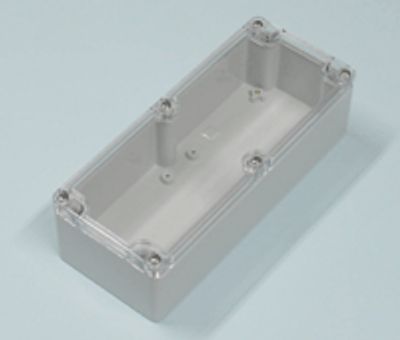 Muovikotelo 195x80x55mm harmaa/kirkas kansi IP65