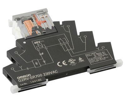 Ohjausrele DIN-kiskoon 230Vac/250Vac 6A