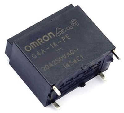 Piirikorttirele 1 sulkeutuva kosketin 12Vdc 20A (G4A-1A-PE DC12)