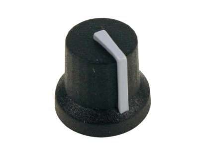 Laitenuppi muovi 6mm/16mm musta/harmaa