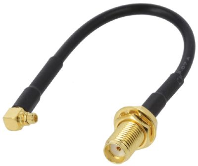 Sovitusjohto MMCX-liitin uros/SMA-liitin naaras 50ohm 10cm