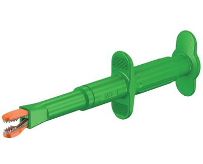 Tartuntamittapää 4mm turvabanaaniliittimelle Cat III 1000V vihreä (66.9121-25)