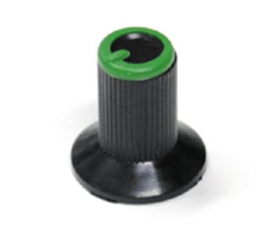 Laitenuppi muovi 6mm/17,8mm musta/vihreä