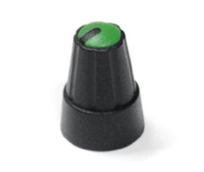 Laitenuppi muovi 6mm/13mm musta/vihreä