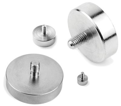 Kestomagneetti kierretapilla Neodymium N42 48x11,5mm/M8