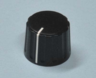 Laitenuppi muovi 6mm/21,5mm musta