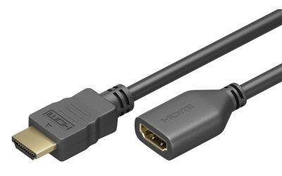 HDMI-jatkojohto 4K Ethernet/3D musta 0,5m