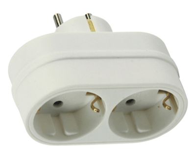 Schuko-haaroituspistoke 2-osainen