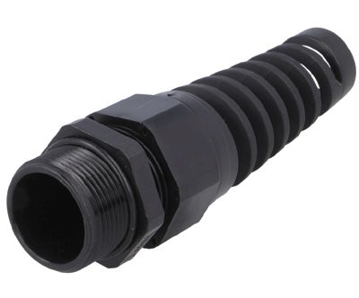 Holkkitiiviste taivutussuojalla IP68 muovi PG21 musta (BM4021SN)