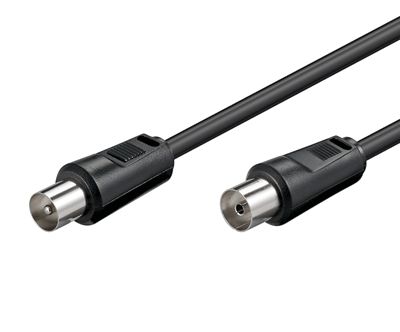 IEC-antennijohto 75ohm musta 2,5m