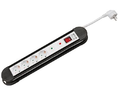 Schuko-jatkopistorasia kytk./ylijännitesuojalla 4-os. 1,4m