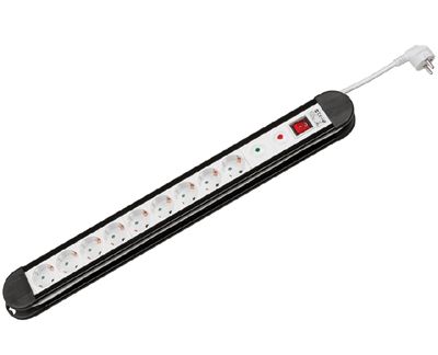 Schuko-jatkopistorasia kytk./ylijännitesuojalla 9-os. 1,4m Schuko-jatkopistorasia kytk./ylijännitesuojalla 9-os. 1,4m