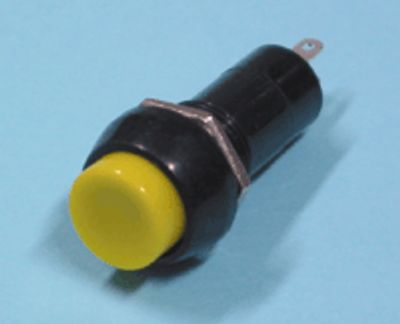 Painike, sulkeutuva 1xOFF-(ON) 3A 125Vac keltainen