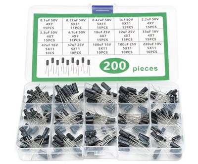 Elektrolyyttikondensaattorisarja 0,1-220uF 200kpl