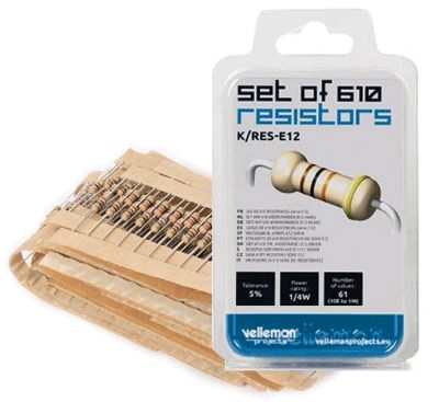 vastuslajitelma 0,25W 610kpl