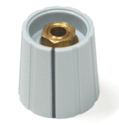 Laitenuppi, nylon 6,35mm/21mm harmaa viivalla