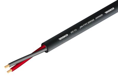 Pyöreä kaiutinkaapeli 2x6mm² musta CU