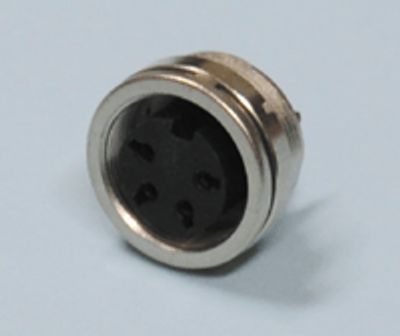 DIN-runkoliitin kierrelukituksella 4-nap. naaras