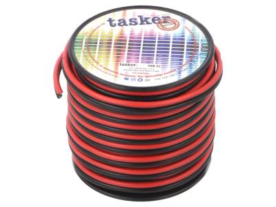 Kaiutinkaapeli 2x0,5mm² punainen/musta CCA 10m/rulla Kaiutinkaapeli 2x0,5mm² punainen/musta CCA 10m/rulla