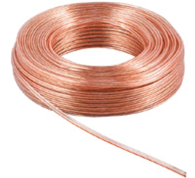 Kaiutinkaapeli 2x0,5mm² kirkas CU 25m/rll