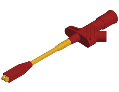 Tartuntamittapää 4mm turvabanaaniliittimelle Cat III 1000V punainen (972308-101)