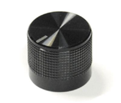 Laitenuppi musta alumiini 6mm/20mm