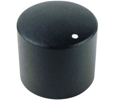 Laitenuppi muovi/alumiini 6mm/19,8x17,6mm musta (FC7231) *